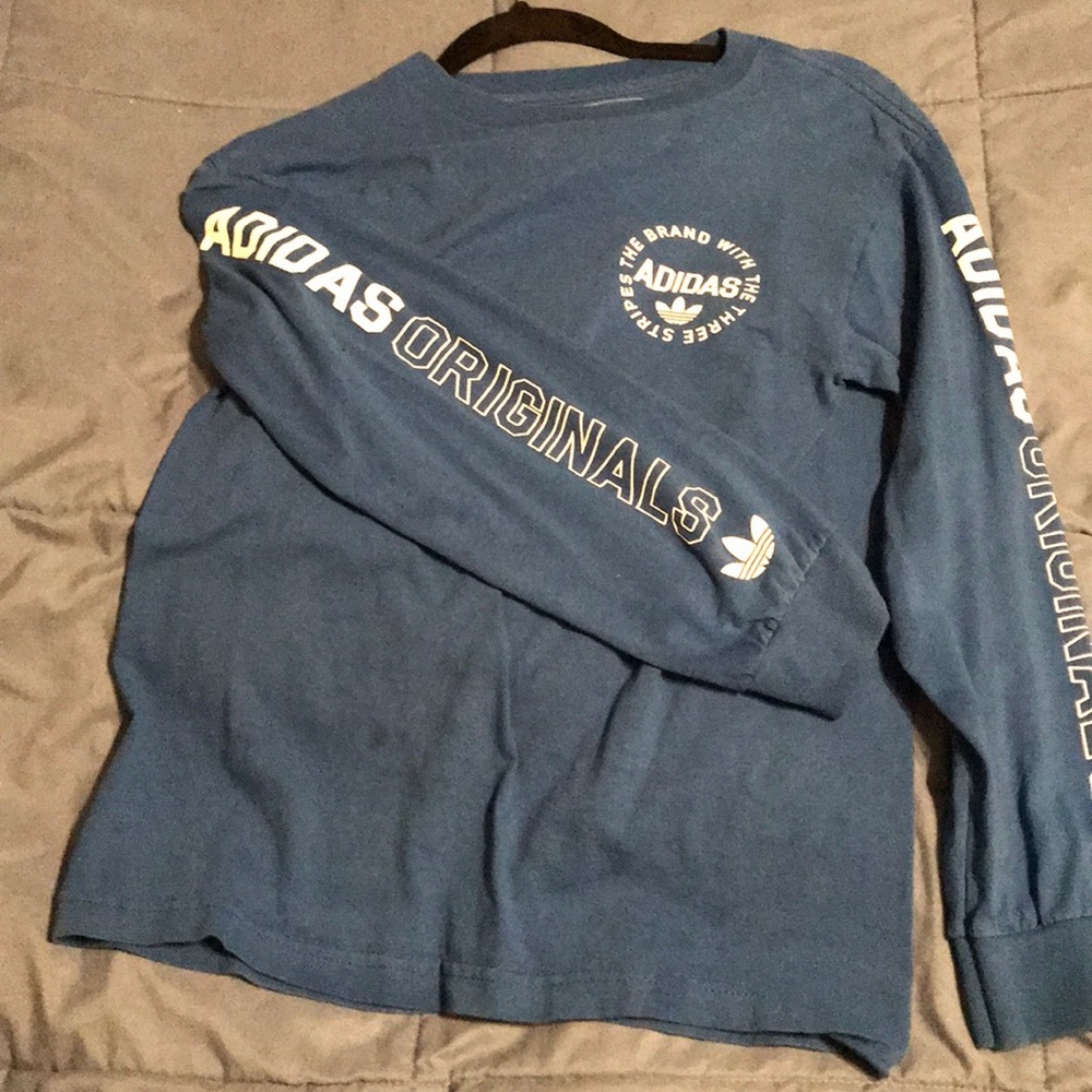 blue adidas long t shirt